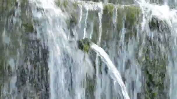 Water Running Pipe Expelling Water Natural Water Spring — Stock Video