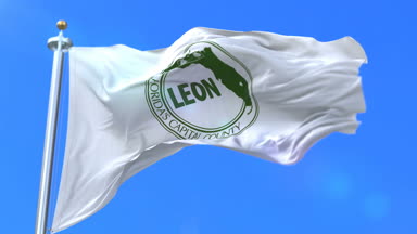 Leon bayrağı, Florida eyaleti, Amerika Birleşik Devletleri - döngü