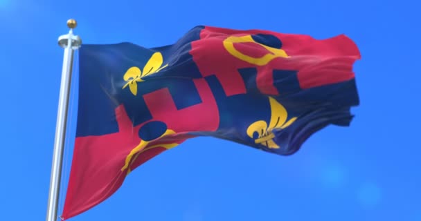 Прапор Монтгомері County Штату Меріленд Сполучених Штатах Петля — стокове відео