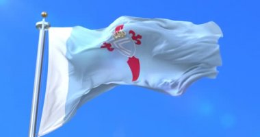 Gerçek Club Celta de sallayarak Rüzgar, Vigo, İspanyol futbol kulübü, bayrağı döngü
