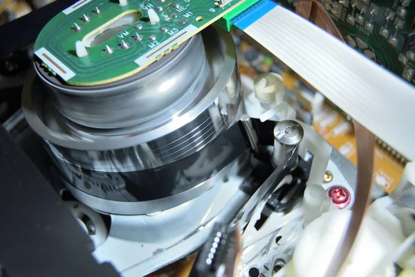 Kaseta Magnetofonowa Głowicy Spiralnej Mechanizmu Wideo Vhs — Zdjęcie stockowe