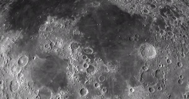 Mare Fecunditatis Sea Fecundity Rotating Lunar Surface Moon — Stock Video