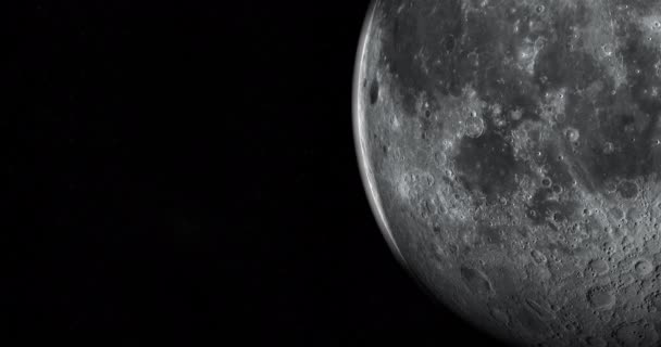 Mare Humorum Лунной Поверхности Луны Рендеринг — стоковое видео