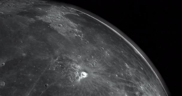 Mare Imbrium Лунной Поверхности Луны Вращении Рендеринг — стоковое видео