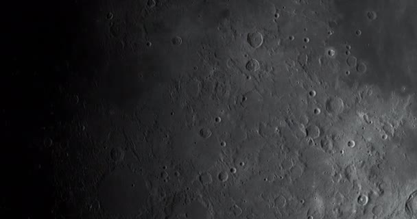 Nascer Pôr Sol Superfície Lunar Lua — Vídeo de Stock
