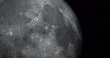 Mare Serenitatis ve mare Tranquillitatis ay 'da, 3D canlandırma