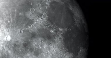 Ay 'da Mare Tranquillitatis ve Mare Serenitatis. 3d oluşturma