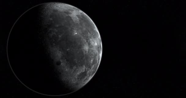 Verso Luna Rotazione Con Oceanus Procellarum Rendering — Video Stock