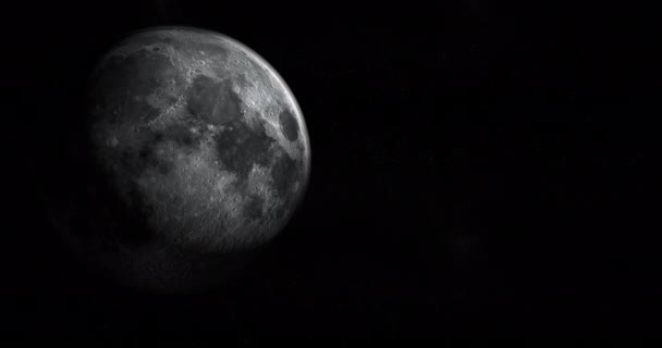 Księżyc Rotacji Klaczą Tranquillitatis Serenitatis Crisium Renderowanie — Wideo stockowe