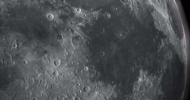 Mare Tranquillitatis Het Maanoppervlak Van Maan Weergave — Stockvideo