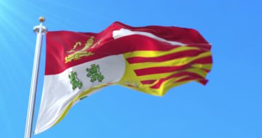 Belçika 'nın Liege eyaletinin bayrağı, Belçika' nın Wallonia bölgesinde. Döngü