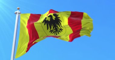 Belçika 'nın Mechelen şehrinin bayrağı, Antwerp eyaleti. Belçika. Döngü
