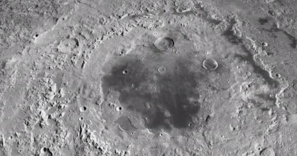 Mare Orientale Лунной Поверхности Луны Рендеринг — стоковое видео