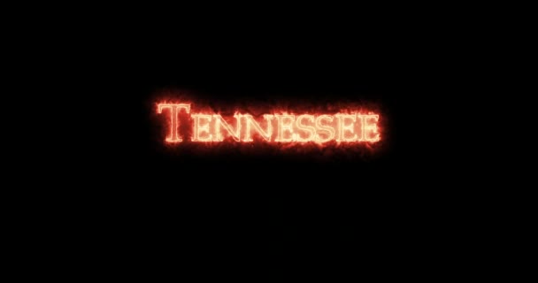 Tennessee Written Fire Loop — Stock Video