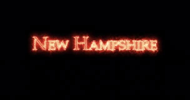 Ateşle Yazılmış New Hampshire Döngü — Stok video