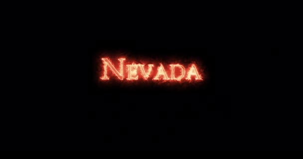 Nevada Scritto Con Fuoco Ciclo — Video Stock