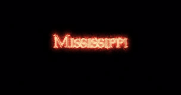 Mississippi Geschreven Met Vuur Lijn — Stockvideo