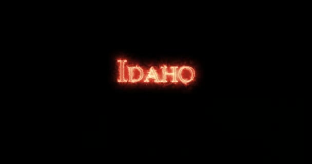 Idaho Scritto Col Fuoco Ciclo — Video Stock