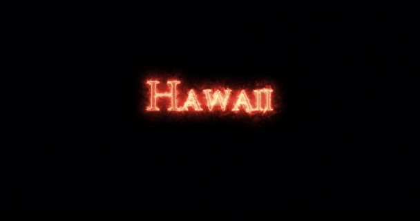 Hawaii Ateşle Yazıldı Döngü — Stok video