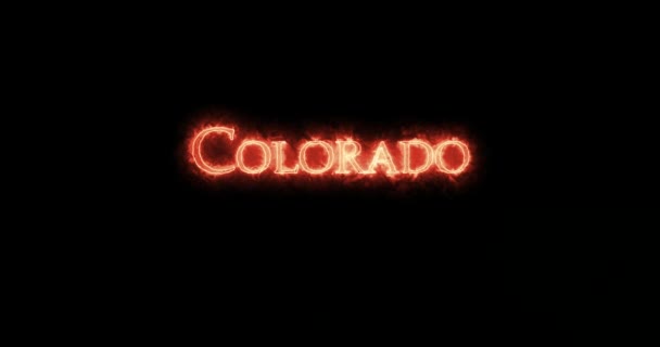 Colorado Ditulis Dengan Api Pengulangan — Stok Video