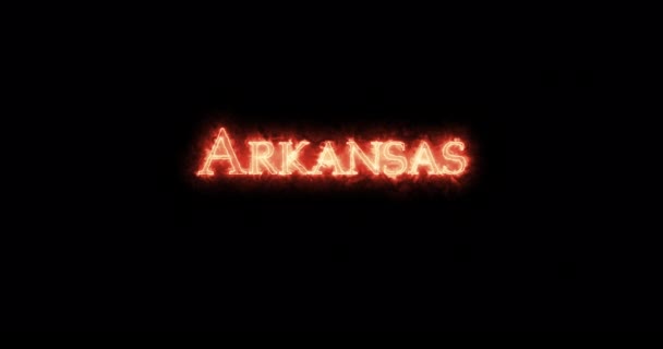 Arkansas Written Fire Loop — Stock Video