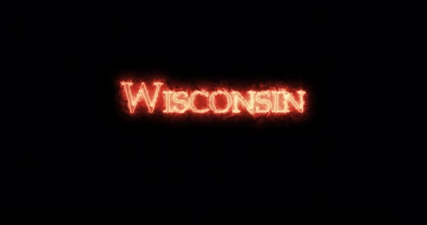 Wisconsin Tűzzel Írva Hurok — Stock videók