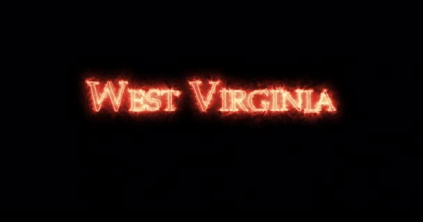 West Virginia Geschreven Met Vuur Lijn — Stockvideo