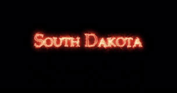 South Dakota Skriven Med Eld Ögla — Stockvideo