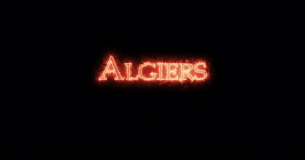 Алжир Написанный Огнем Петля — стоковое видео