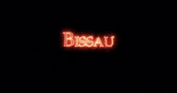 Bissau Written Fire Loop — Stock Video