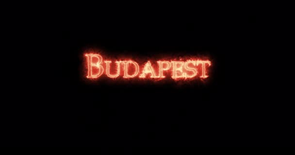 Budapest Skrivet Med Eld Ögla — Stockvideo