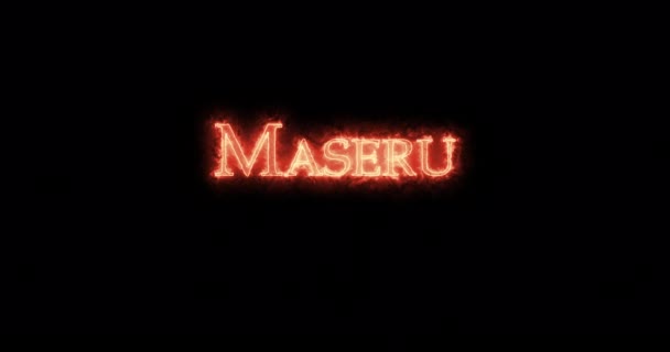 Maseru Γραμμένο Φωτιά Βρόχος — Αρχείο Βίντεο