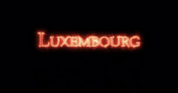 Luxembourg Written Fire Loop — 비디오