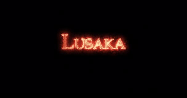 Lusaka Written Fire Loop — Stock Video