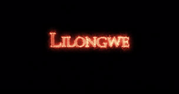 Lilongwe Escreveu Com Fogo Laço — Vídeo de Stock