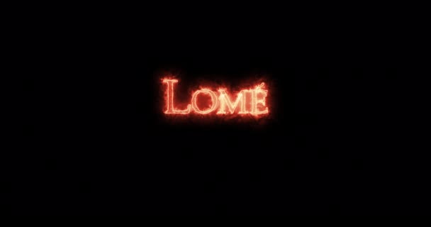 Lom Written Fire Loop — Stock Video