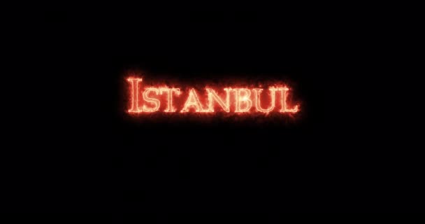 Стамбул Написанный Огнём Петля — стоковое видео