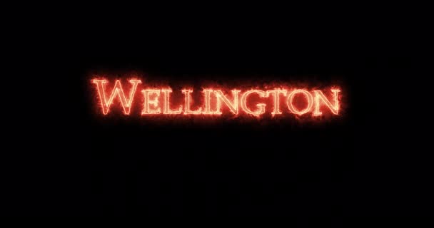 Wellington Escrito Com Fogo Laço — Vídeo de Stock