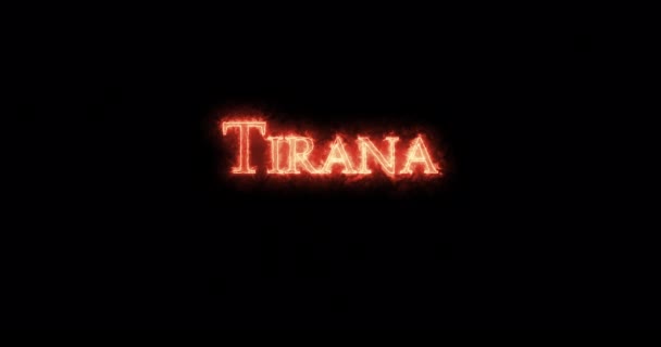 Tirana Written File Петля — стоковое видео