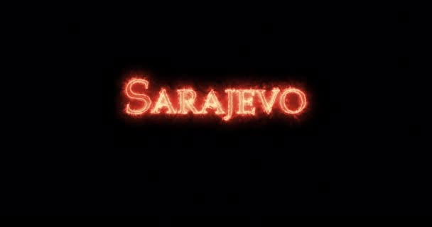 Sarajevo Ditulis Dengan Api Pengulangan — Stok Video