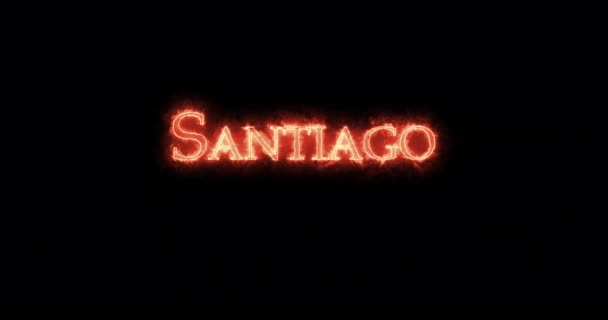 Сантьяго Написаний Вогнем Петля — стокове відео
