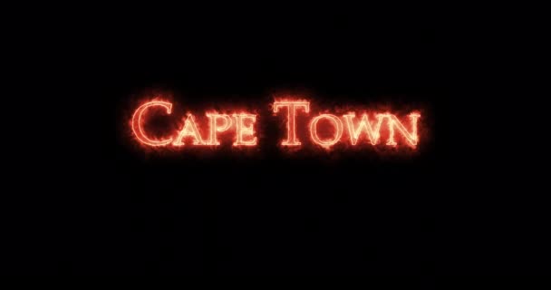 Cape Town Écrit Avec Feu Boucle — Video