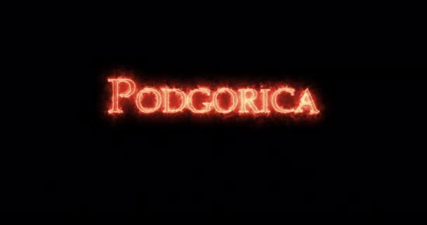 Podgorica Skriven Med Eld Ögla — Stockvideo