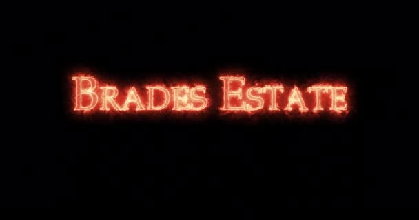 Brades Estate Écrit Avec Feu Boucle — Video