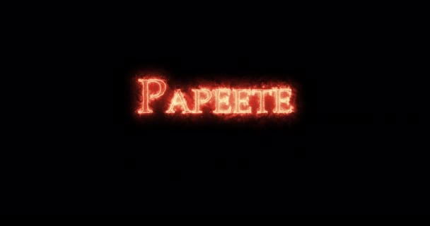 Papeete Written Fire Loop — 비디오