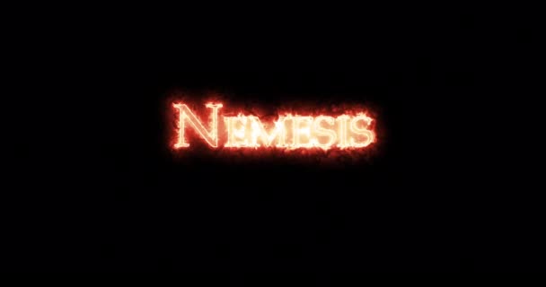 Nemesis Napsaná Ohněm Smyčka — Stock video