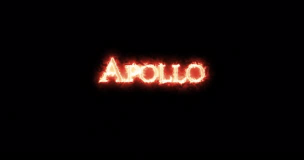 Apollo Scritto Con Fuoco Ciclo — Video Stock