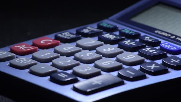 Working Domestic Calculator Differentes Operations — Stock Video