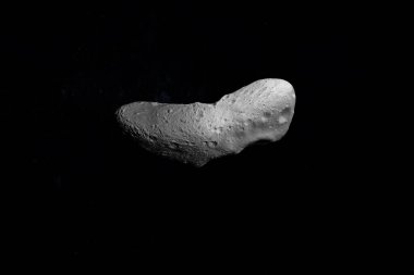 Asteroit Eros dış uzayda yörüngede. 3d hazırlayıcı