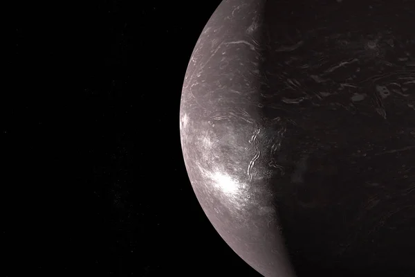 Ariel或Uranus I号卫星进入外层空间 3D渲染 — 图库照片